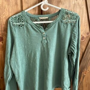 Lucky brand long sleeve cotton shirt L